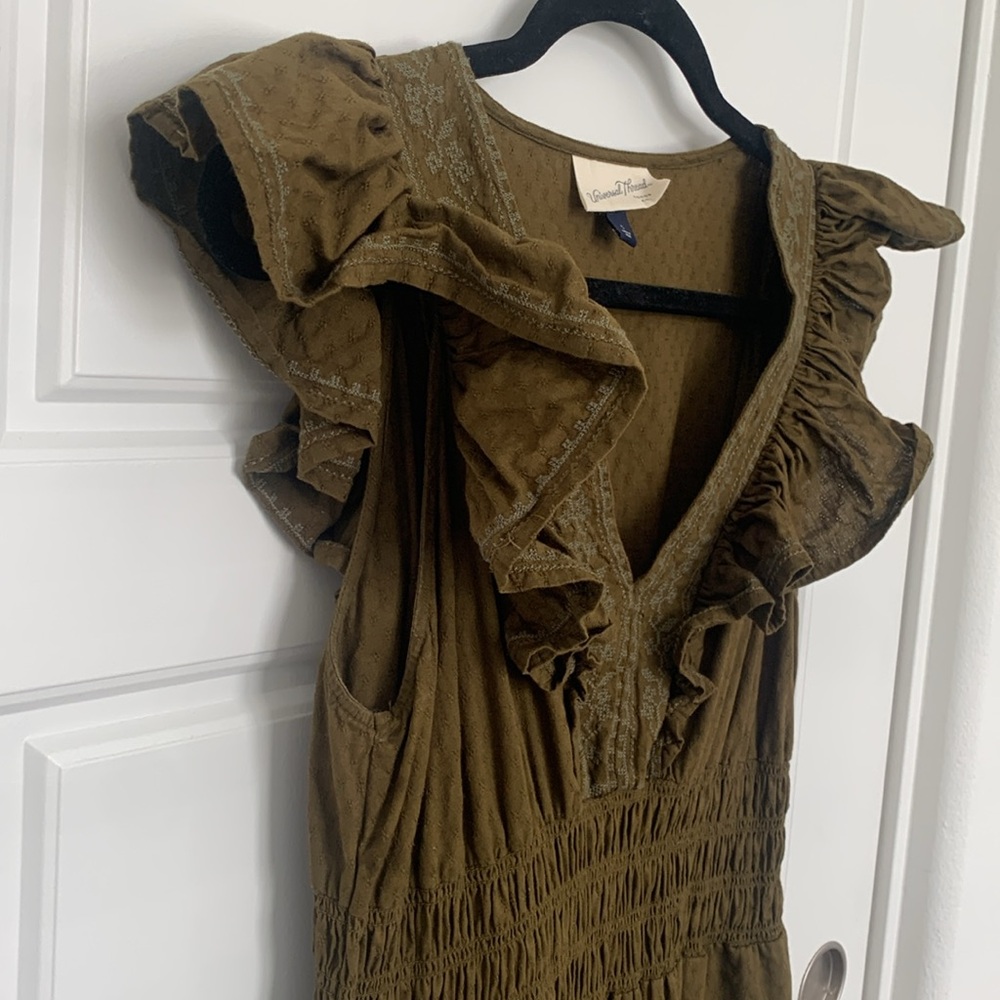 Universal Thread Olive Green Flutter Dress - Picture 7 of 11